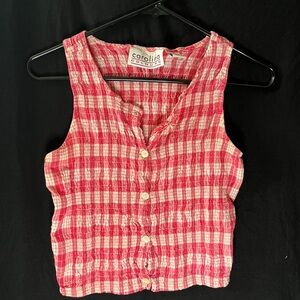 90s plaid tank top